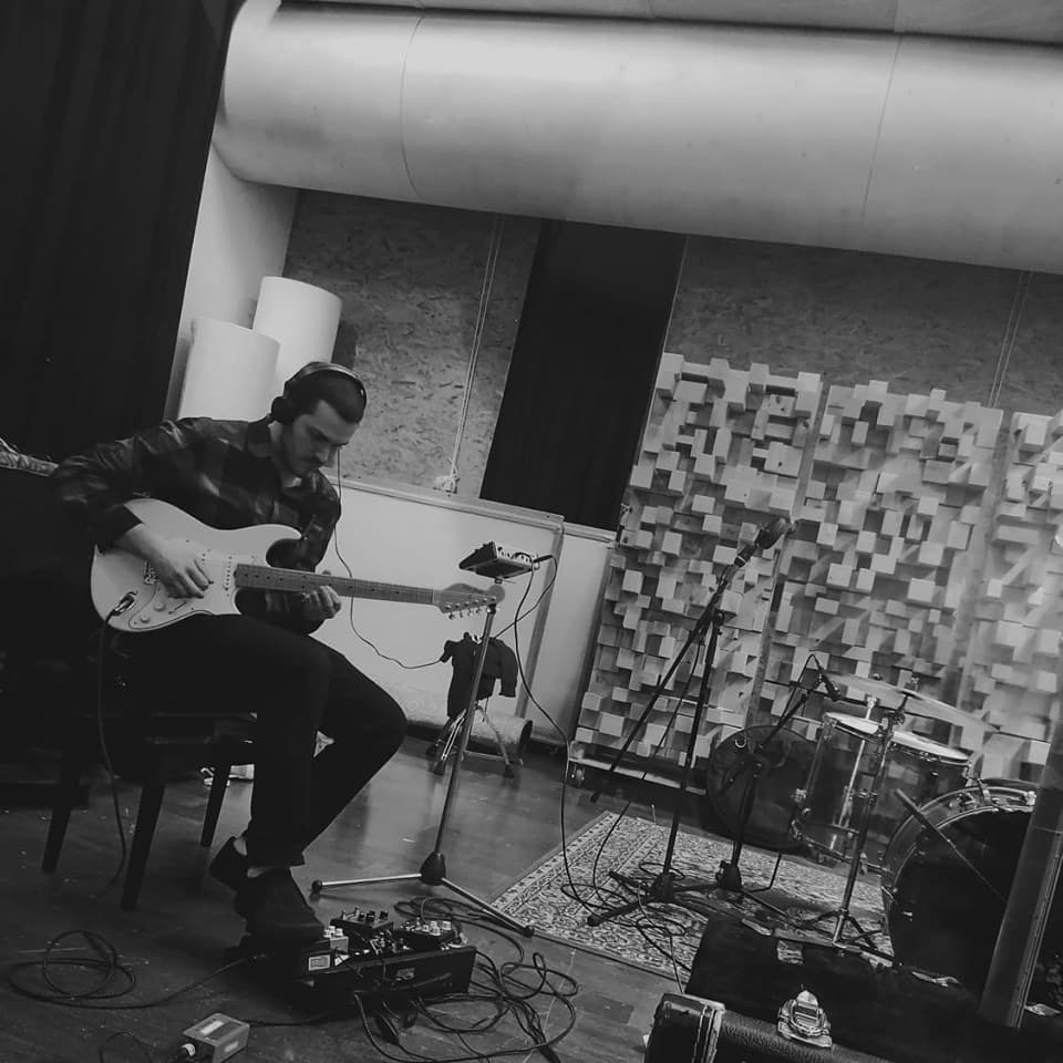 Stefano Rana during a studio session